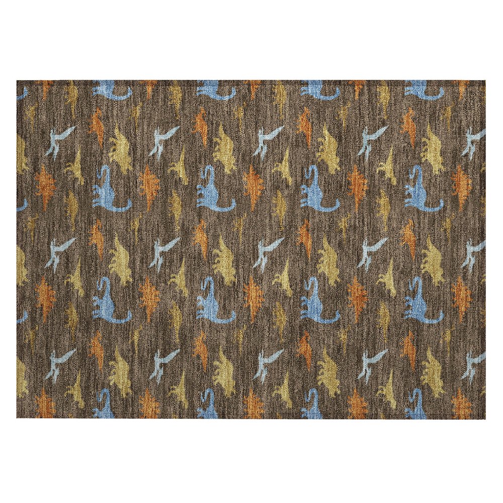 Machine Washable Indoor/Outdoor Chantille ACN2622 Brown 1'8" x 2'6" Rug. Picture 1