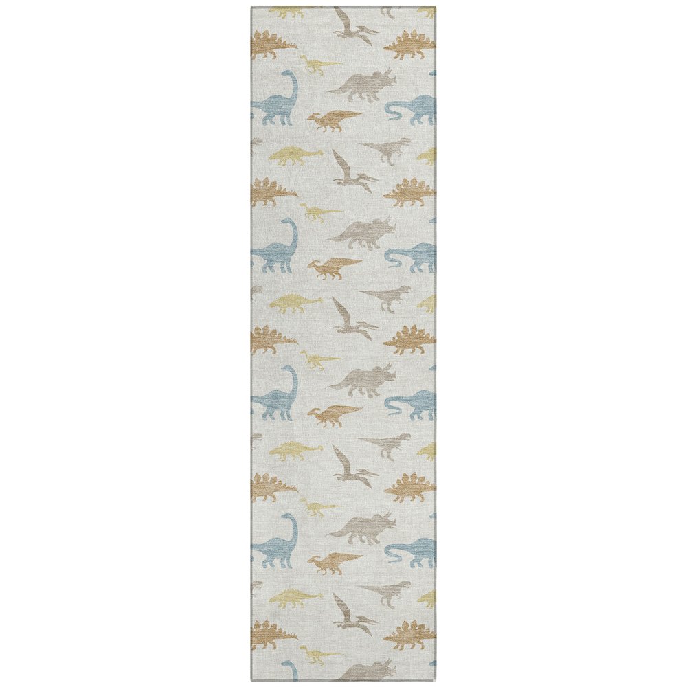 Machine Washable Indoor/Outdoor Chantille ACN2622 Ivory 2'3" x 7'6" Runner Rug. Picture 1