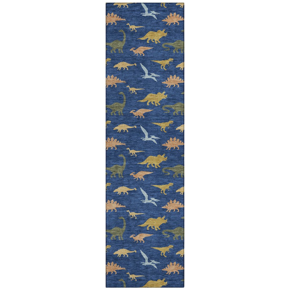 Machine Washable Indoor/Outdoor Chantille ACN2622 Blue 2'3" x 7'6" Runner Rug. Picture 1