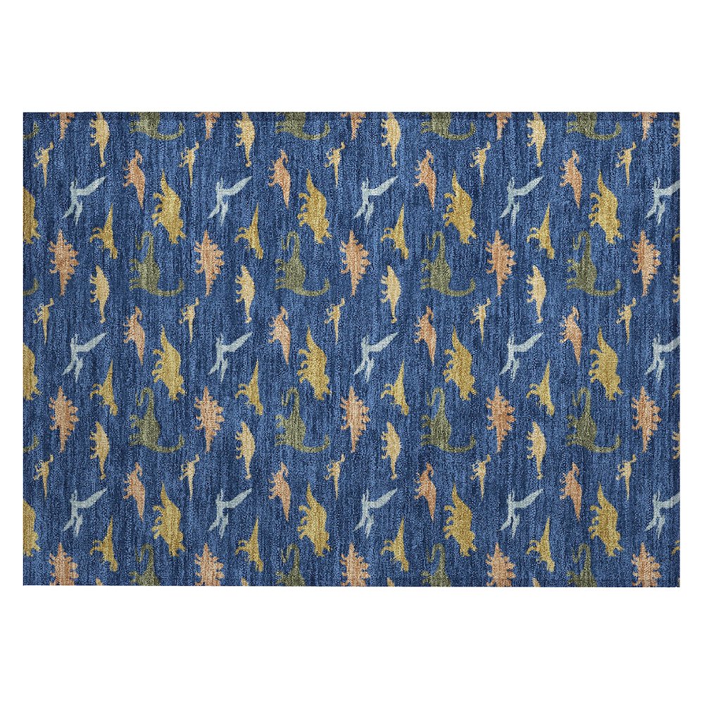 Machine Washable Indoor/Outdoor Chantille ACN2622 Blue 1'8" x 2'6" Rug. Picture 1