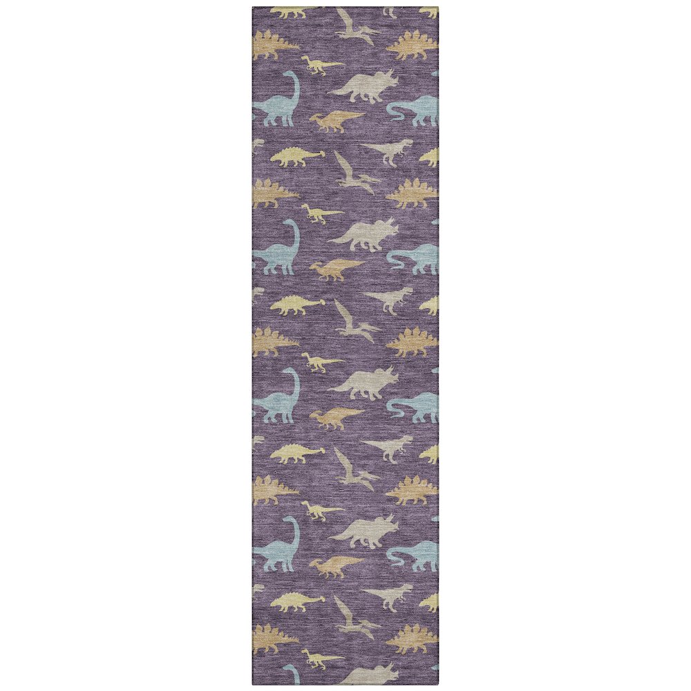 Machine Washable Indoor/Outdoor Chantille ACN2622 Purple 2'3" x 7'6" Runner Rug. Picture 1