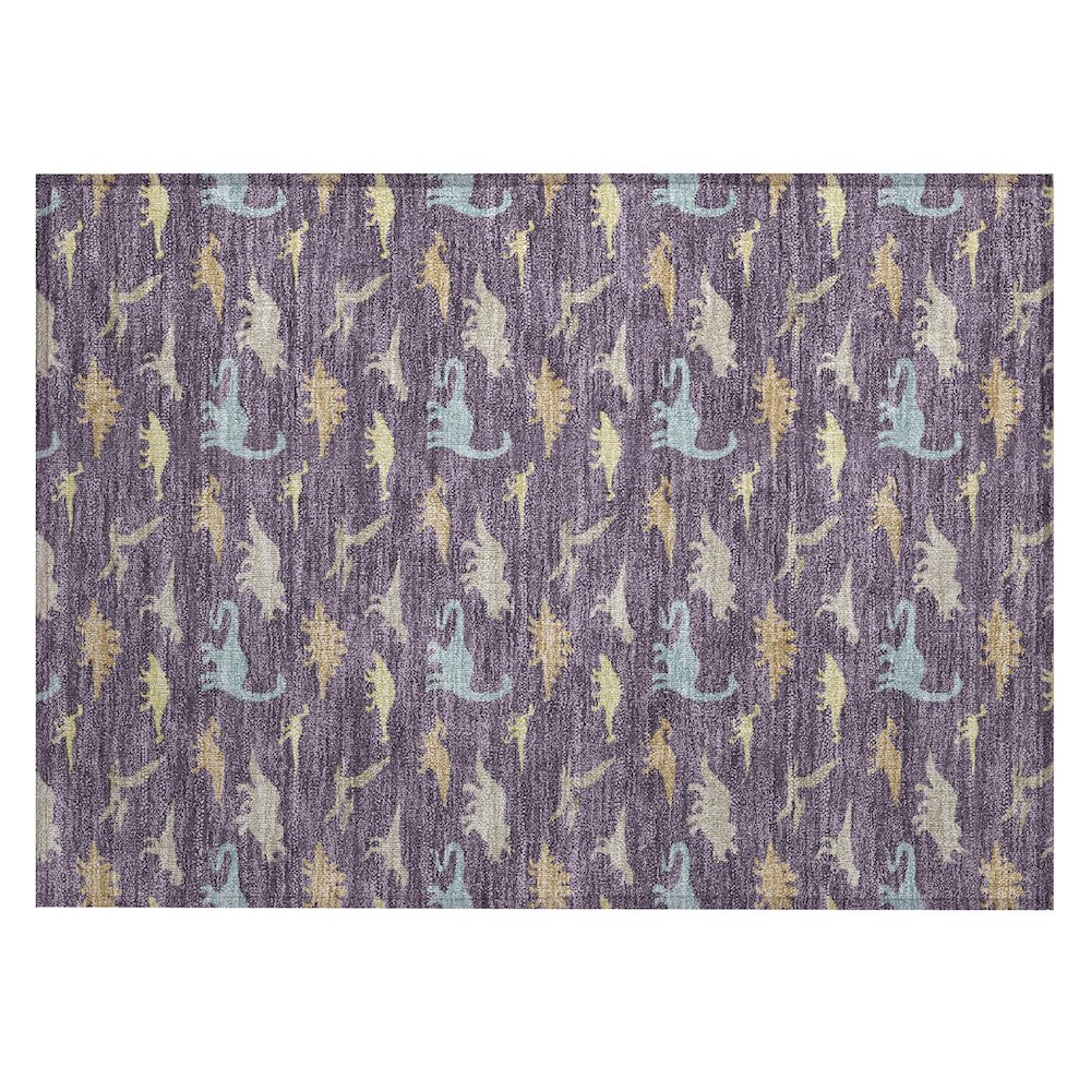 Machine Washable Indoor/Outdoor Chantille ACN2622 Purple 1'8" x 2'6" Rug. Picture 1