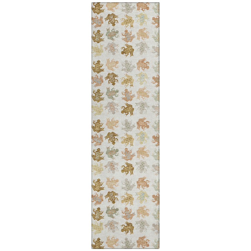 Machine Washable Indoor/Outdoor Chantille ACN2623 Ivory 2'3" x 7'6" Runner Rug. Picture 1