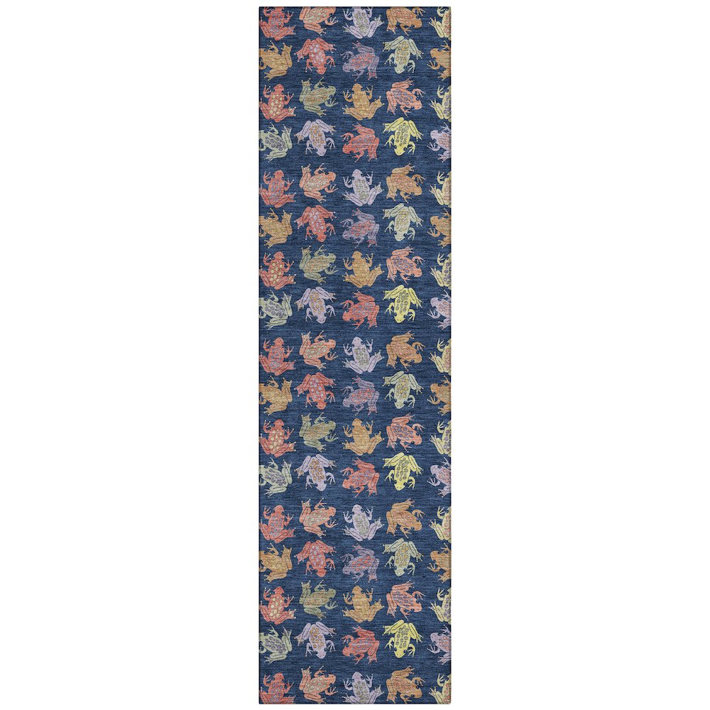 Machine Washable Indoor/Outdoor Chantille ACN2623 Blue 2'3" x 7'6" Runner Rug. Picture 1
