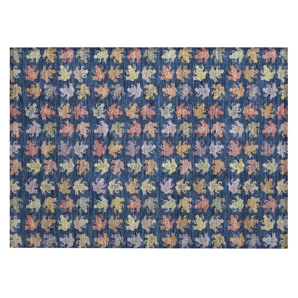 Machine Washable Indoor/Outdoor Chantille ACN2623 Blue 1'8" x 2'6" Rug. Picture 1