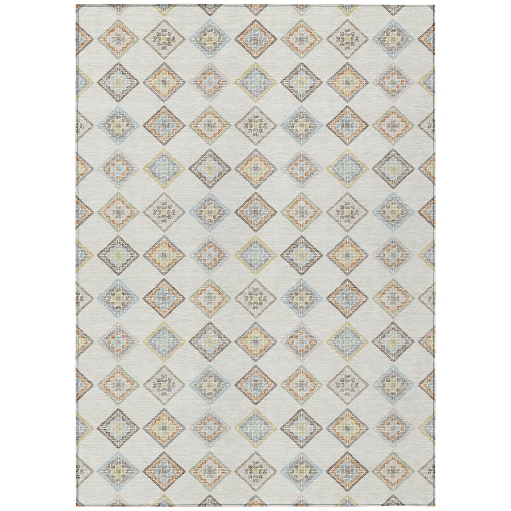 Machine Washable Indoor/Outdoor Chantille ACN2624 Ivory 2'6" x 3'10" Rug. Picture 1