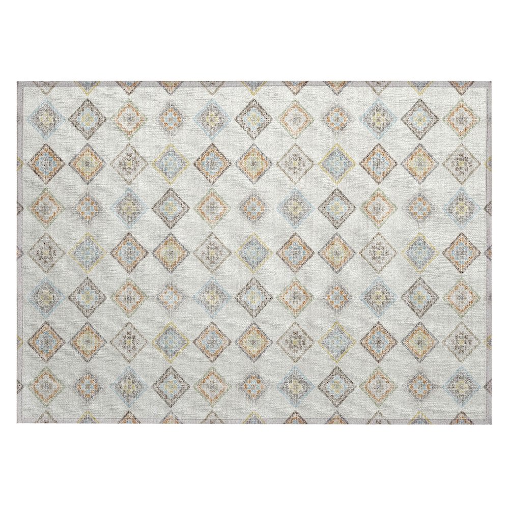 Machine Washable Indoor/Outdoor Chantille ACN2624 Ivory 1'8" x 2'6" Rug. Picture 1