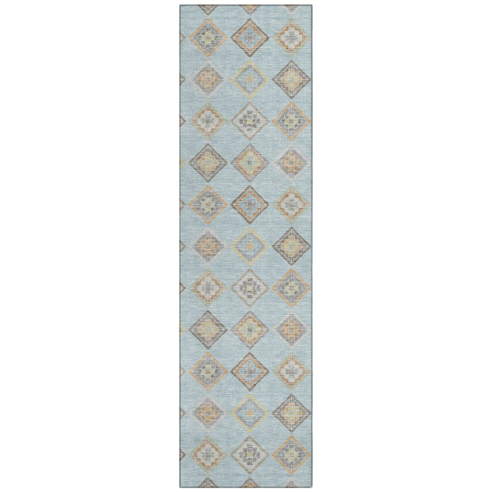 Machine Washable Indoor/Outdoor Chantille ACN2624 Blue 2'3" x 7'6" Runner Rug. Picture 1