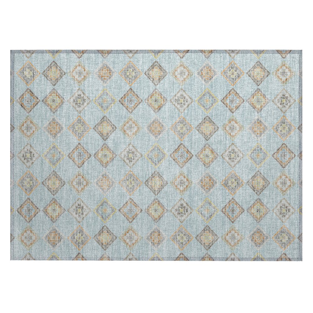 Machine Washable Indoor/Outdoor Chantille ACN2624 Blue 1'8" x 2'6" Rug. Picture 1