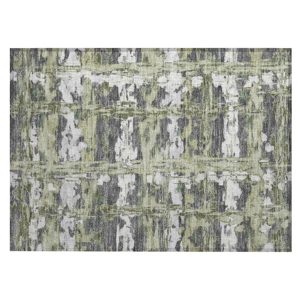 Machine Washable Indoor/Outdoor Chantille ACN2627 Green 1'8" x 2'6" Rug. Picture 1