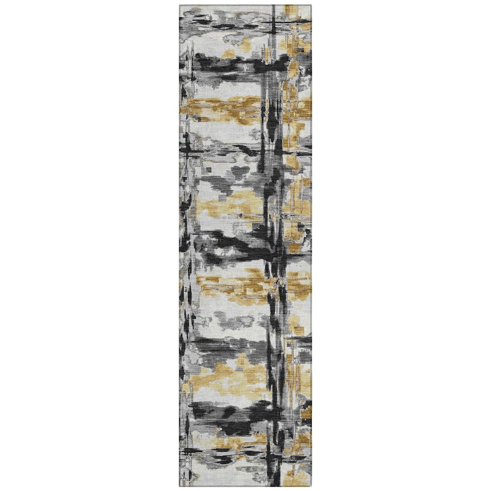 Machine Washable Indoor/Outdoor Chantille ACN2627 Gray 2'3" x 7'6" Runner Rug. Picture 1