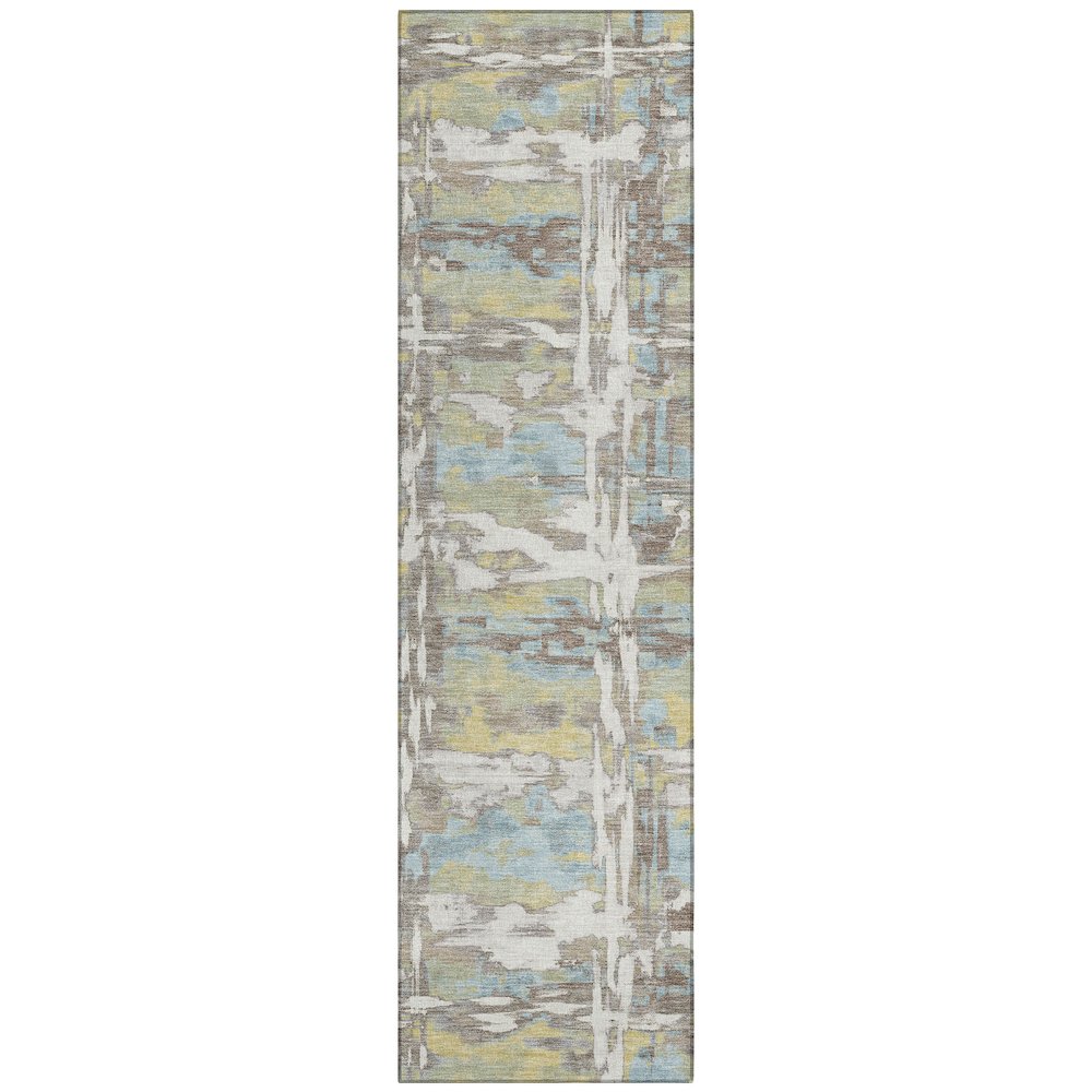 Machine Washable Indoor/Outdoor Chantille ACN2627 Ivory 2'3" x 7'6" Runner Rug. Picture 1