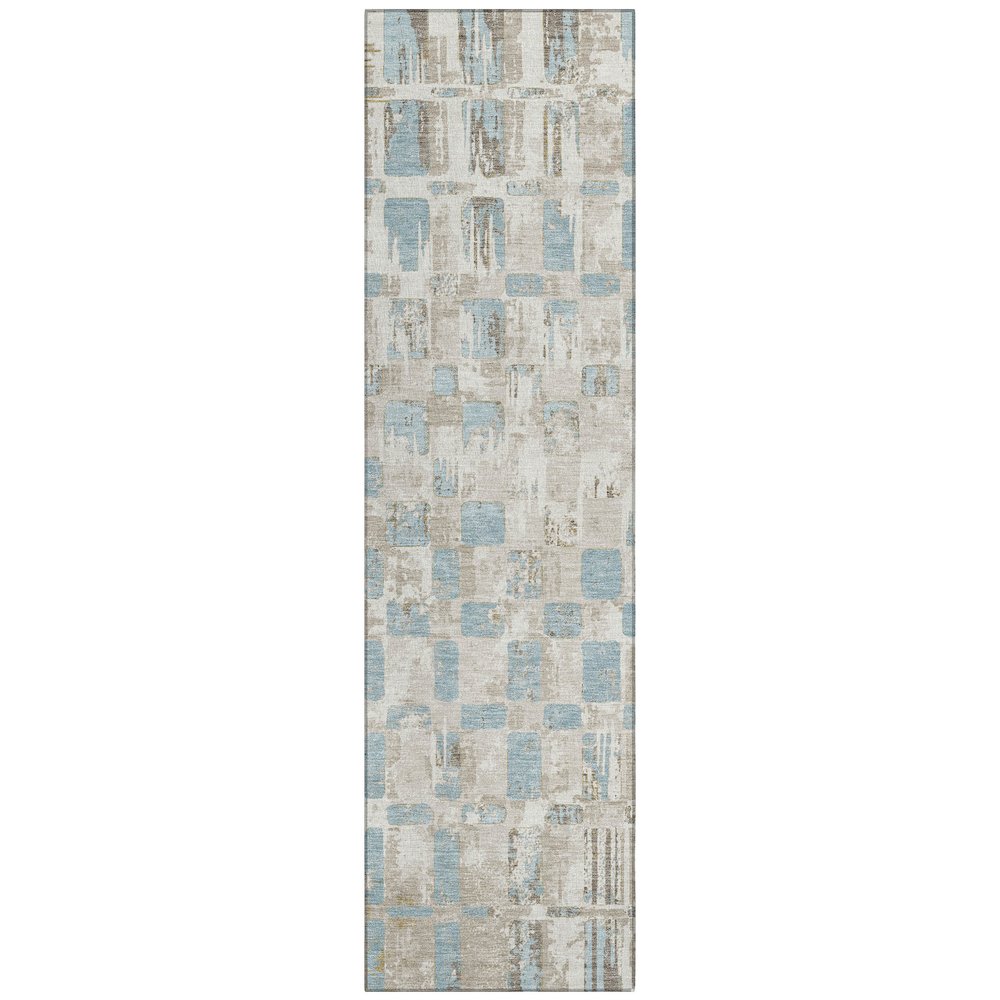 Machine Washable Indoor/Outdoor Chantille ACN2628 Ivory 2'3" x 7'6" Runner Rug. Picture 1