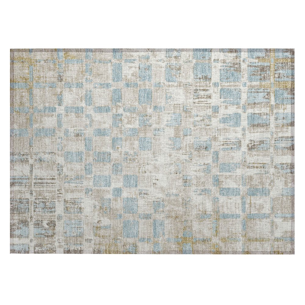 Machine Washable Indoor/Outdoor Chantille ACN2628 Ivory 1'8" x 2'6" Rug. Picture 1