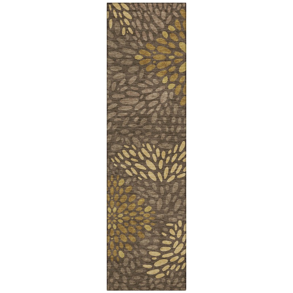 Machine Washable Indoor/Outdoor Chantille ACN2629 Brown 2'3" x 7'6" Runner Rug. Picture 1