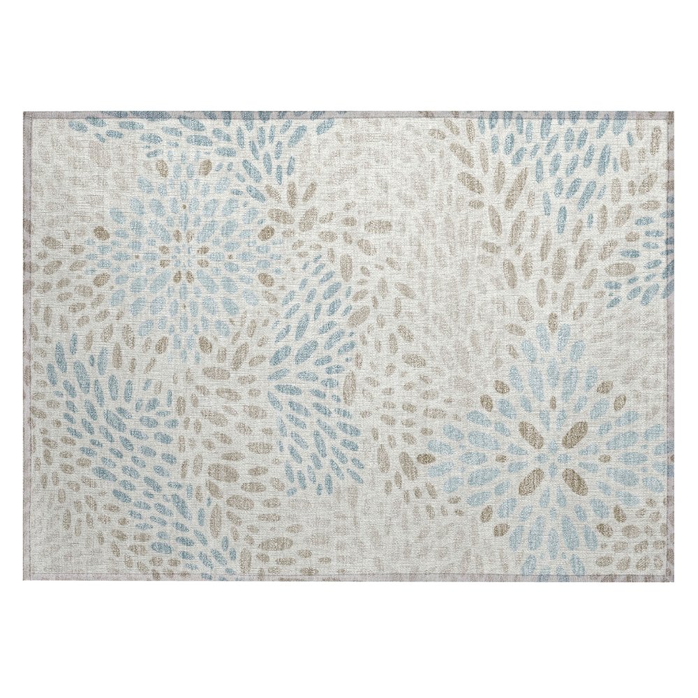 Machine Washable Indoor/Outdoor Chantille ACN2629 Ivory 1'8" x 2'6" Rug. Picture 1