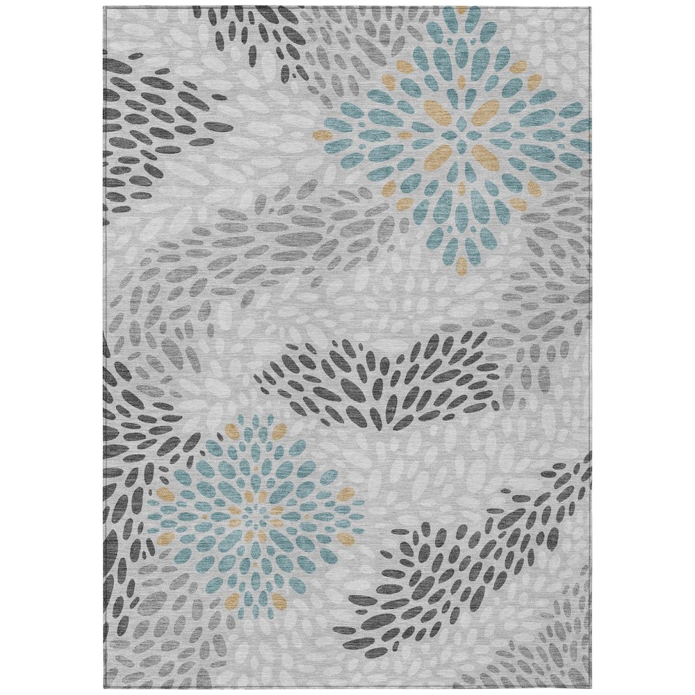 Machine Washable Indoor/Outdoor Chantille ACN2629 Gray 2'6" x 3'10" Rug. Picture 1