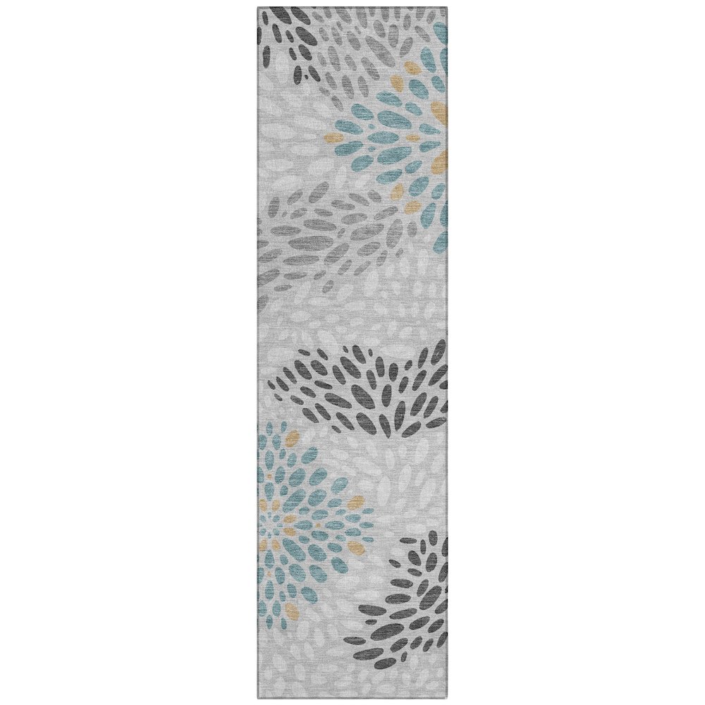 Machine Washable Indoor/Outdoor Chantille ACN2629 Gray 2'3" x 7'6" Runner Rug. Picture 1
