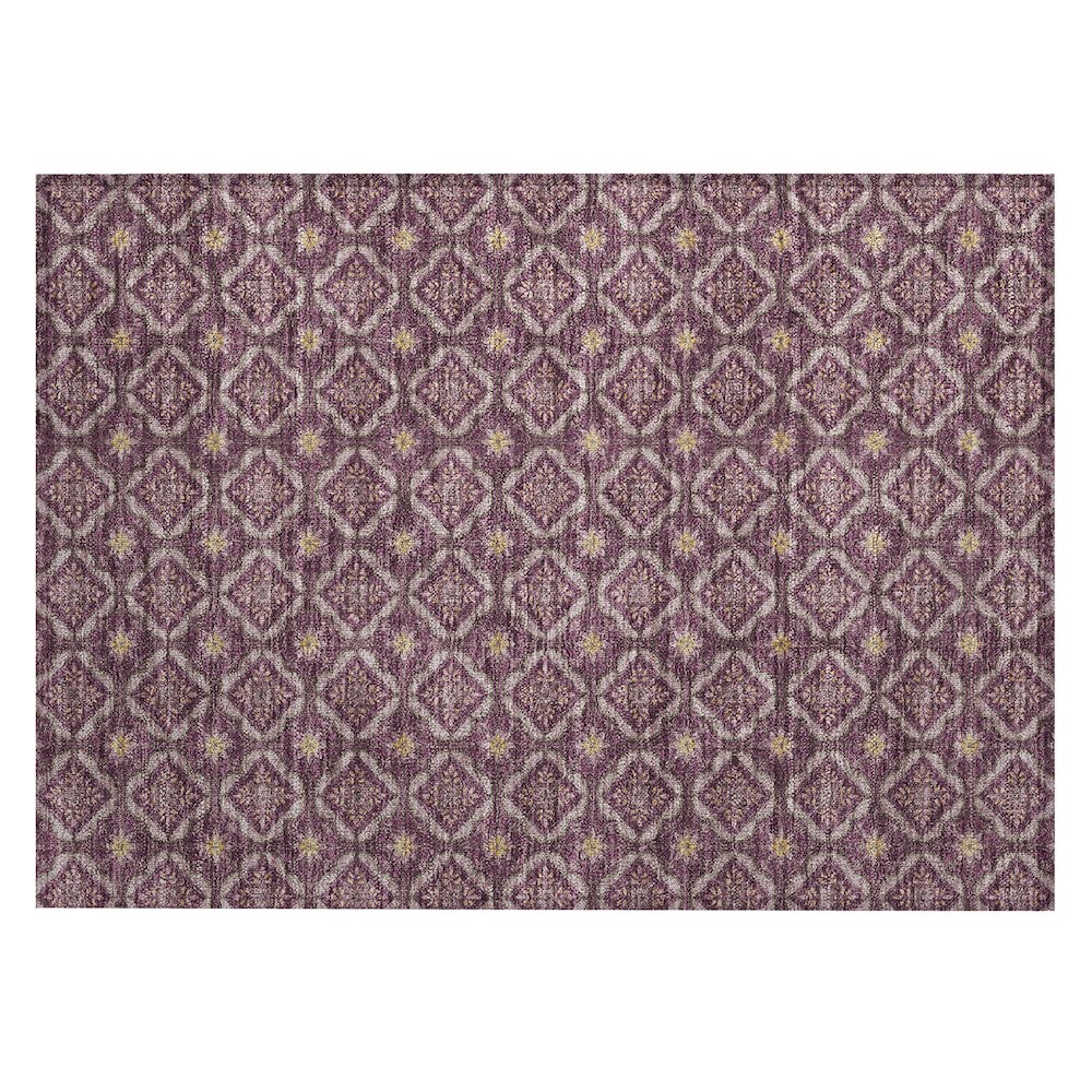 Machine Washable Indoor/Outdoor Chantille ACN2631 Purple 1'8" x 2'6" Rug. Picture 1