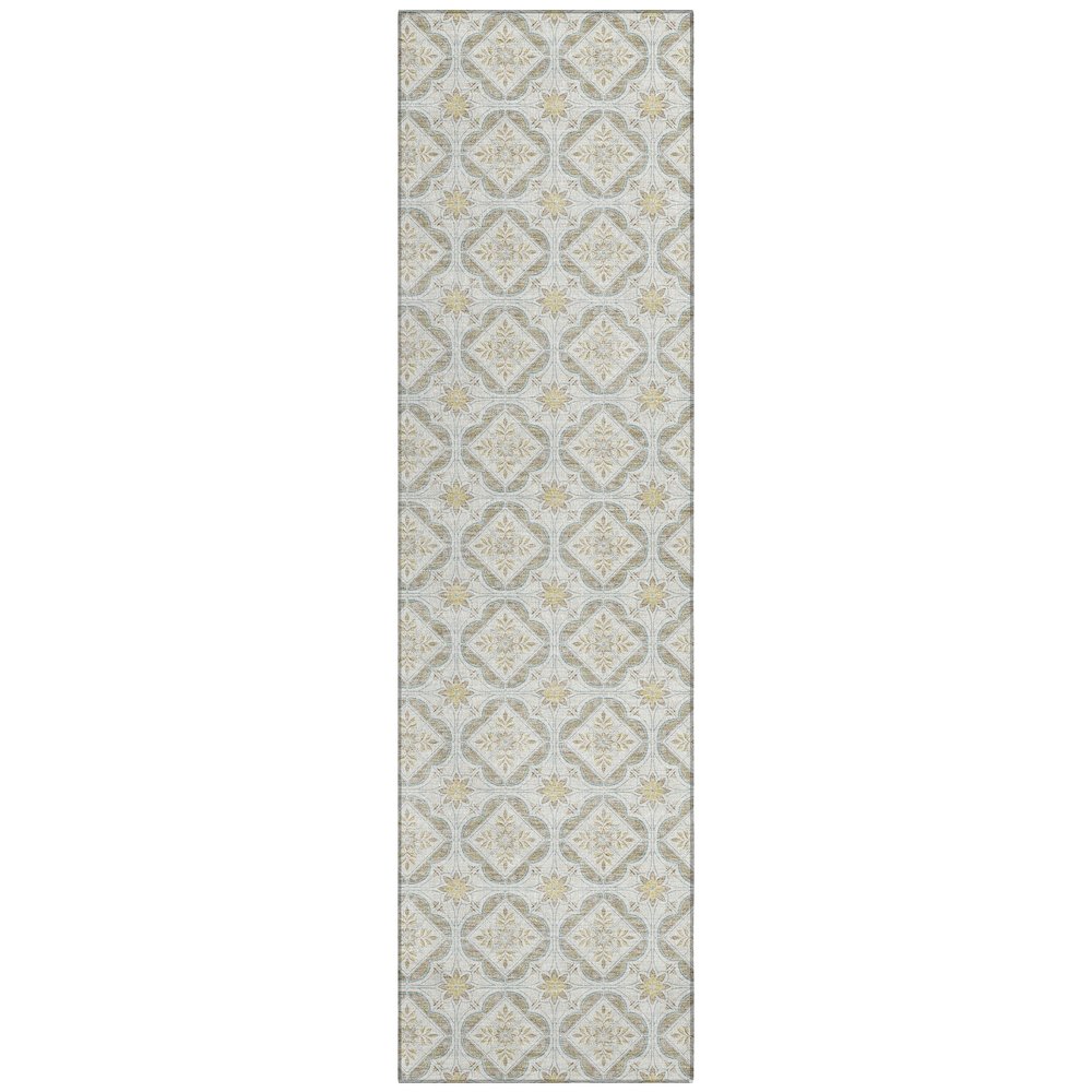 Machine Washable Indoor/Outdoor Chantille ACN2631 Ivory 2'3" x 7'6" Runner Rug. Picture 1