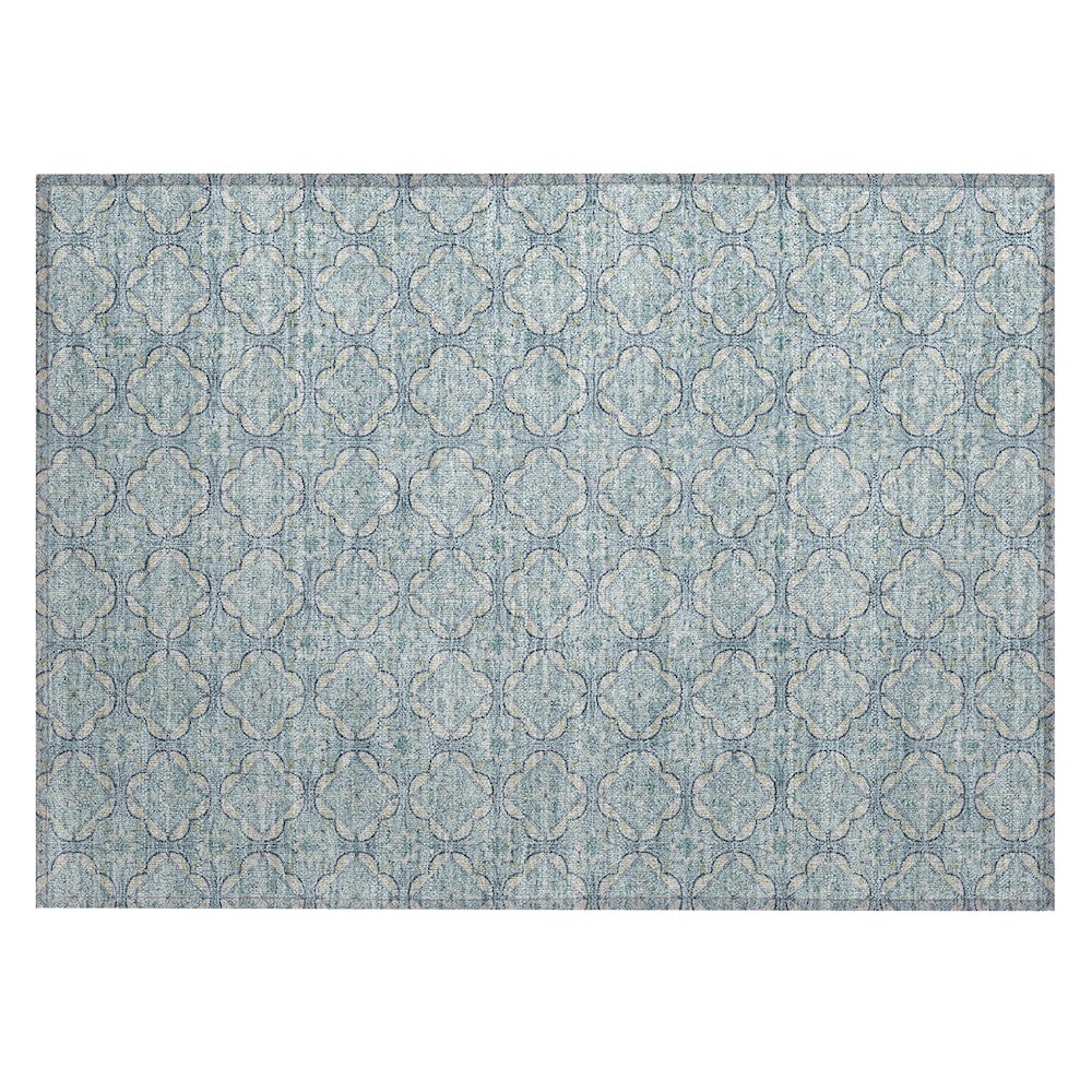 Machine Washable Indoor/Outdoor Chantille ACN2631 Blue 1'8" x 2'6" Rug. Picture 1