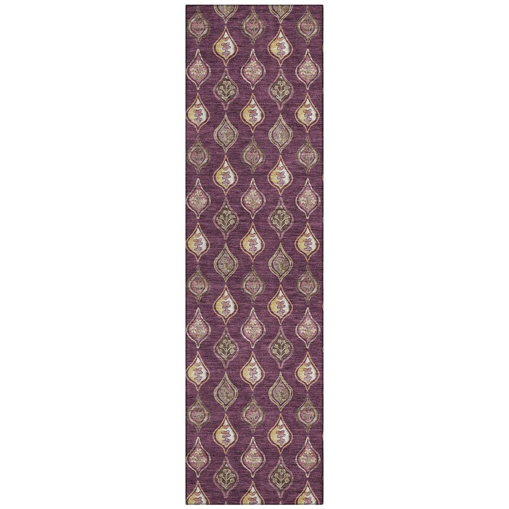 Machine Washable Indoor/Outdoor Chantille ACN2632 Purple 2'3" x 7'6" Runner Rug. Picture 1