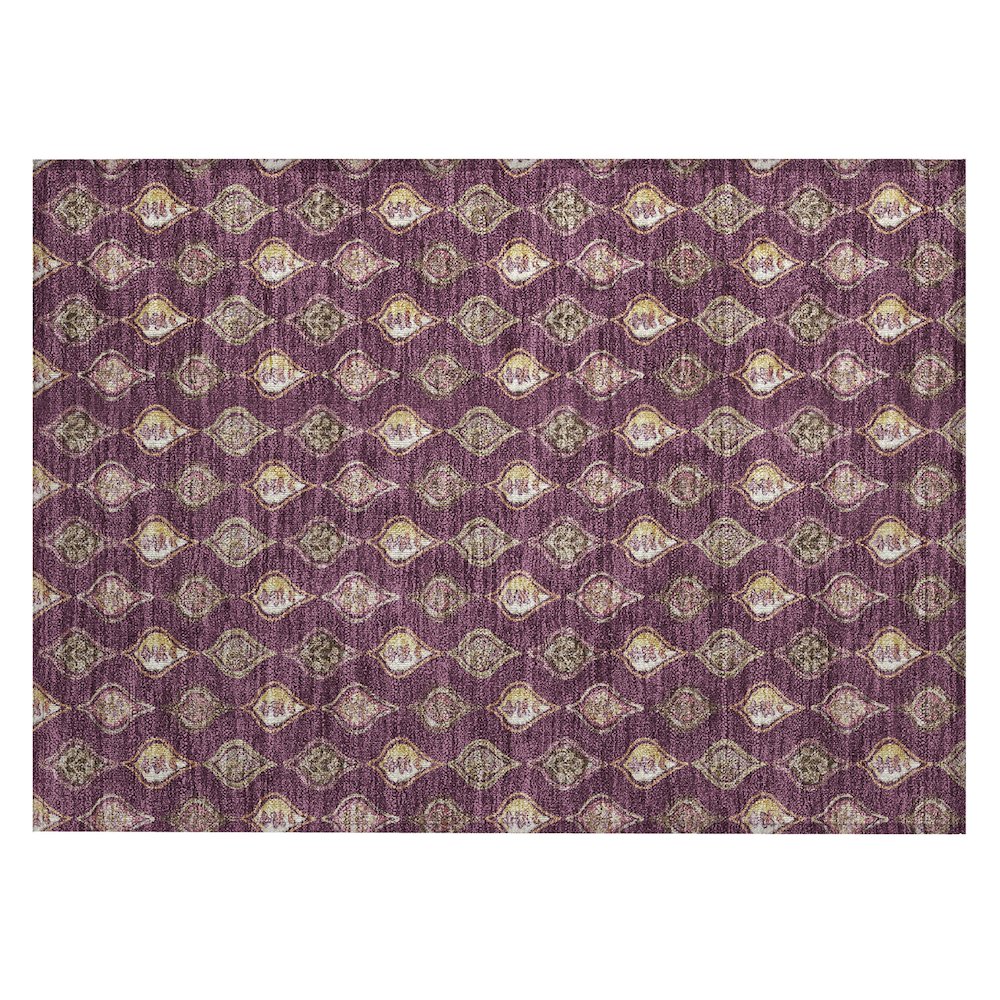 Machine Washable Indoor/Outdoor Chantille ACN2632 Purple 1'8" x 2'6" Rug. Picture 1