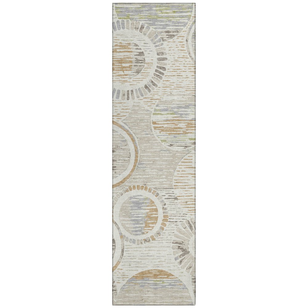 Machine Washable Indoor/Outdoor Chantille ACN2633 Ivory 2'3" x 7'6" Runner Rug. Picture 1