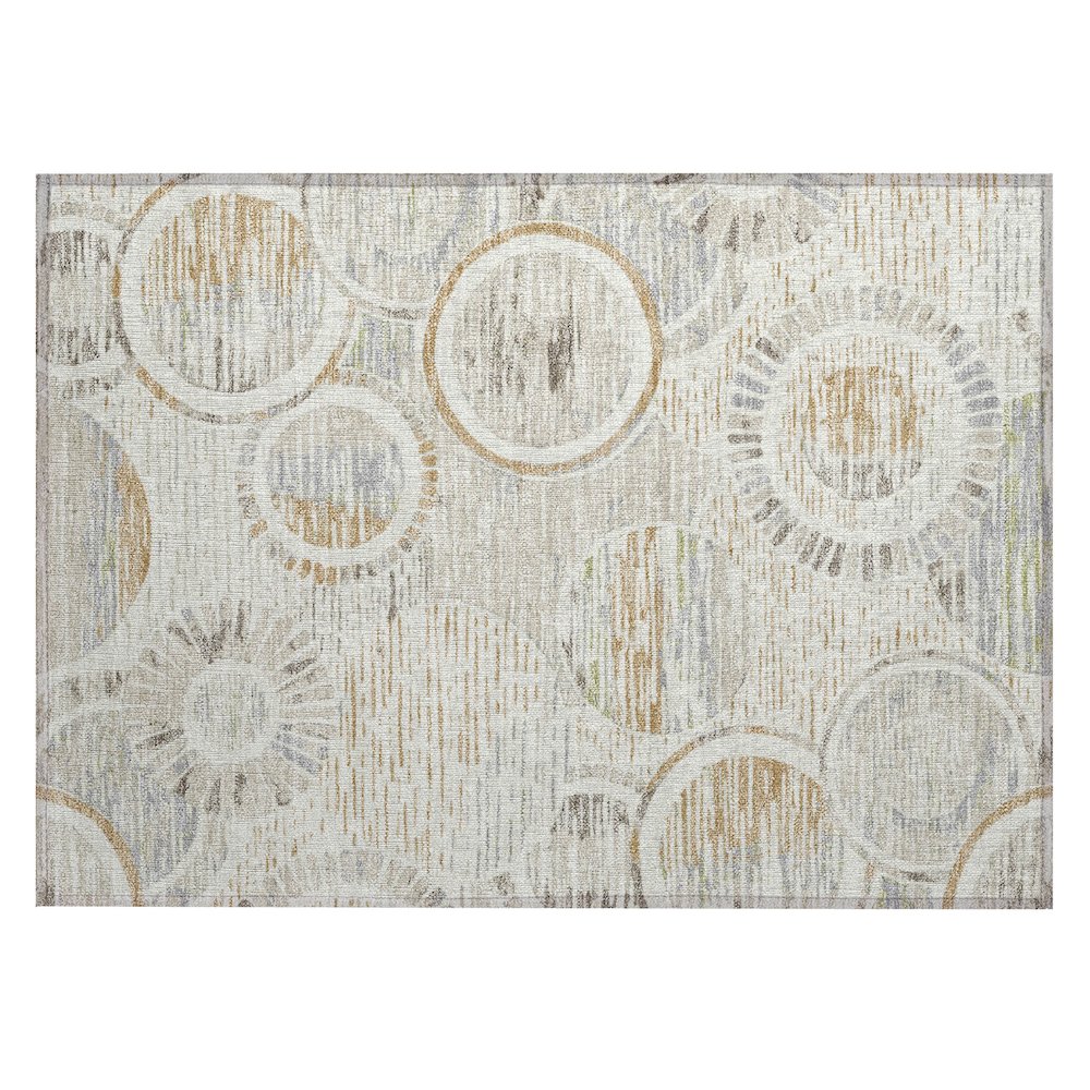 Machine Washable Indoor/Outdoor Chantille ACN2633 Ivory 1'8" x 2'6" Rug. Picture 1