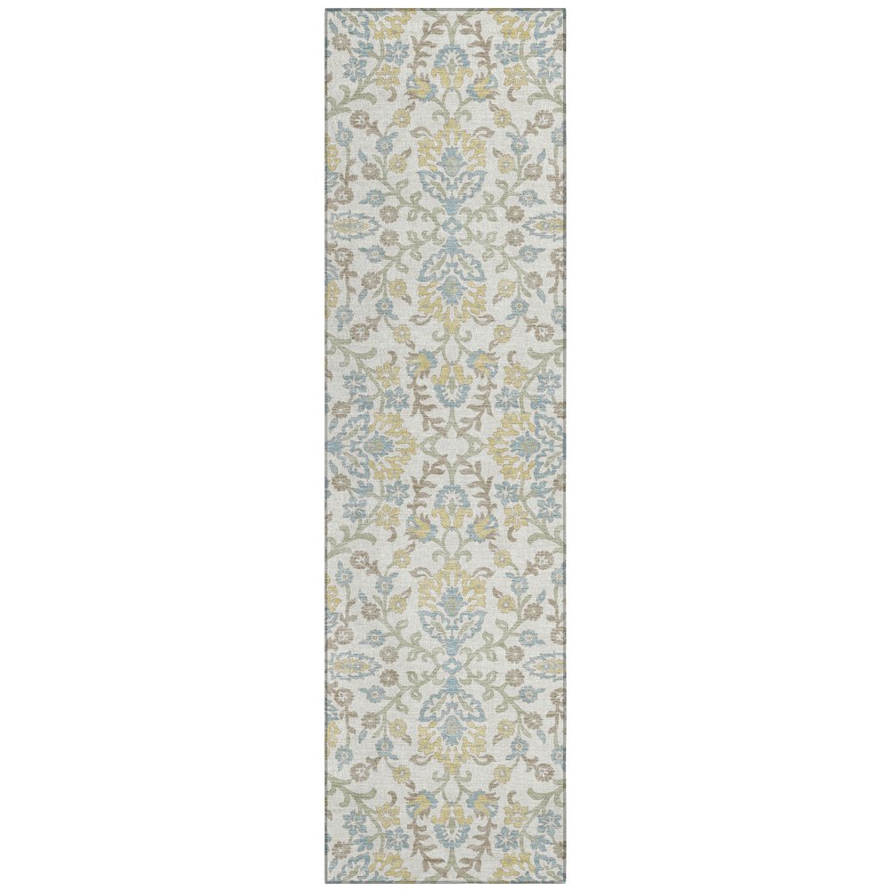 Machine Washable Indoor/Outdoor Chantille ACN2634 Ivory 2'3" x 7'6" Runner Rug. Picture 1