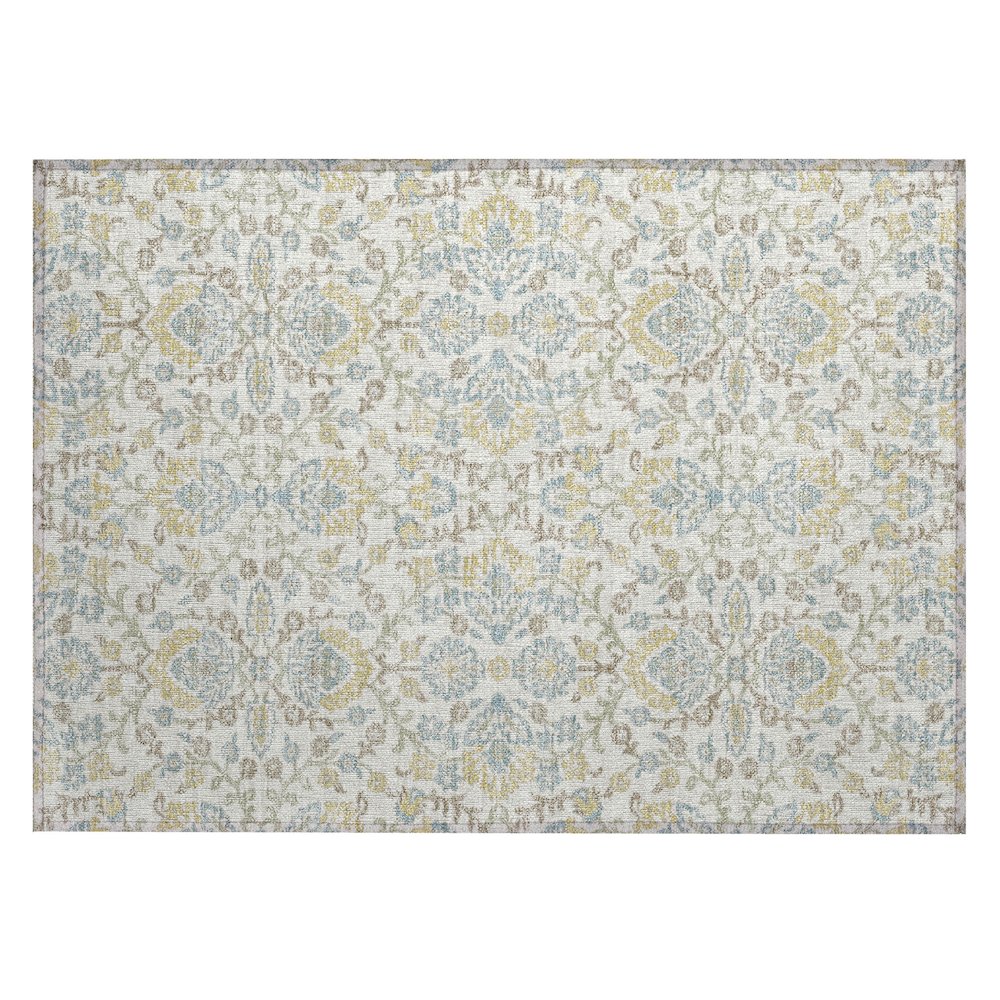 Machine Washable Indoor/Outdoor Chantille ACN2634 Ivory 1'8" x 2'6" Rug. Picture 1