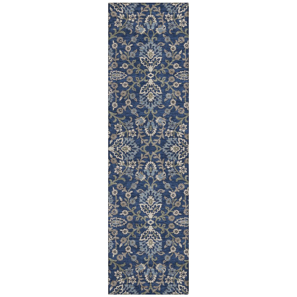 Machine Washable Indoor/Outdoor Chantille ACN2634 Blue 2'3" x 7'6" Runner Rug. Picture 1