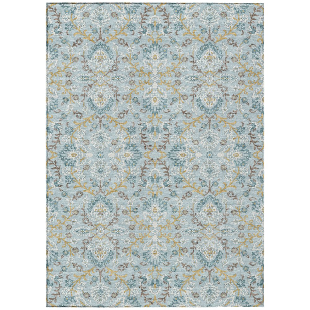 Machine Washable Indoor/Outdoor Chantille ACN2634 Blue 2'6" x 3'10" Rug. Picture 1