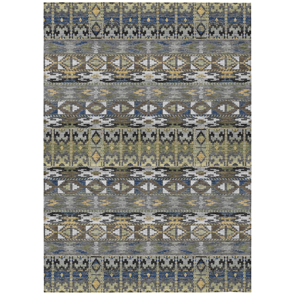 Machine Washable Indoor/Outdoor Chantille ACN2635 Gray 2'6" x 3'10" Rug. Picture 1