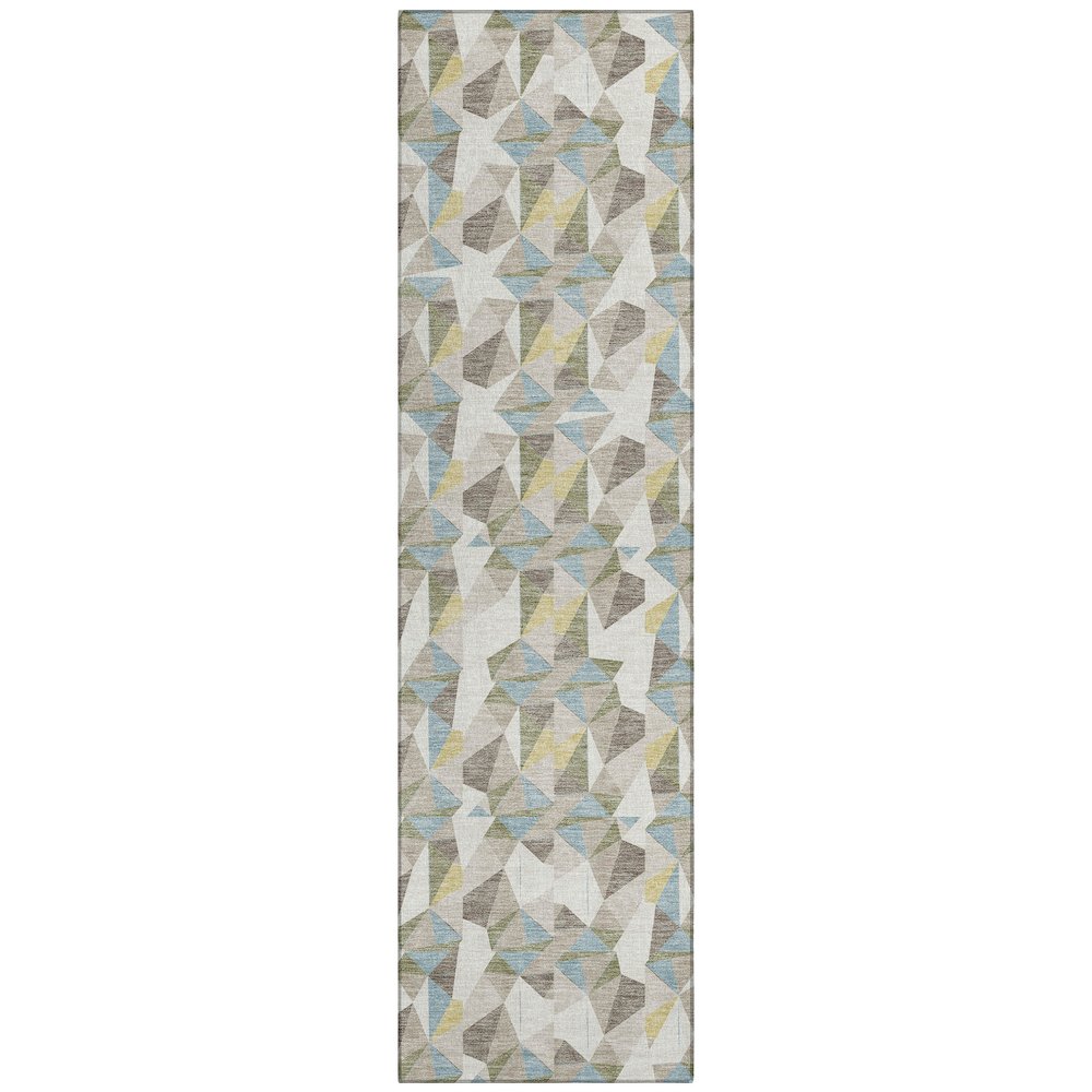 Machine Washable Indoor/Outdoor Chantille ACN2636 Ivory 2'3" x 7'6" Runner Rug. Picture 1