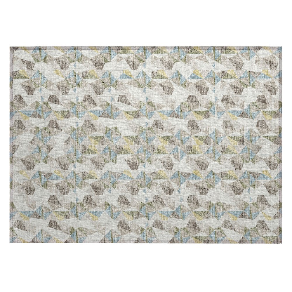 Machine Washable Indoor/Outdoor Chantille ACN2636 Ivory 1'8" x 2'6" Rug. Picture 1