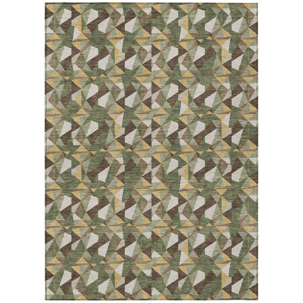 Machine Washable Indoor/Outdoor Chantille ACN2636 Green 2'6" x 3'10" Rug. Picture 1