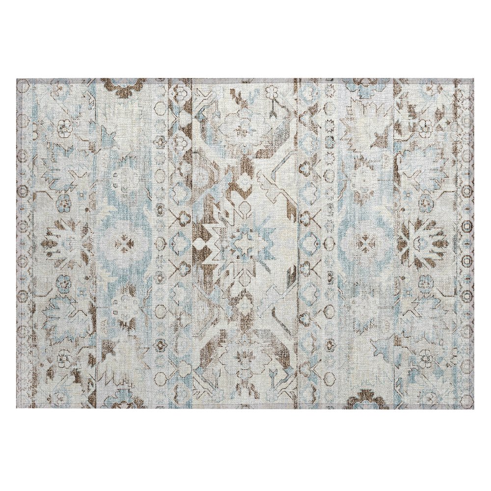 Machine Washable Indoor/Outdoor Chantille ACN2638 Ivory 1'8" x 2'6" Rug. Picture 1