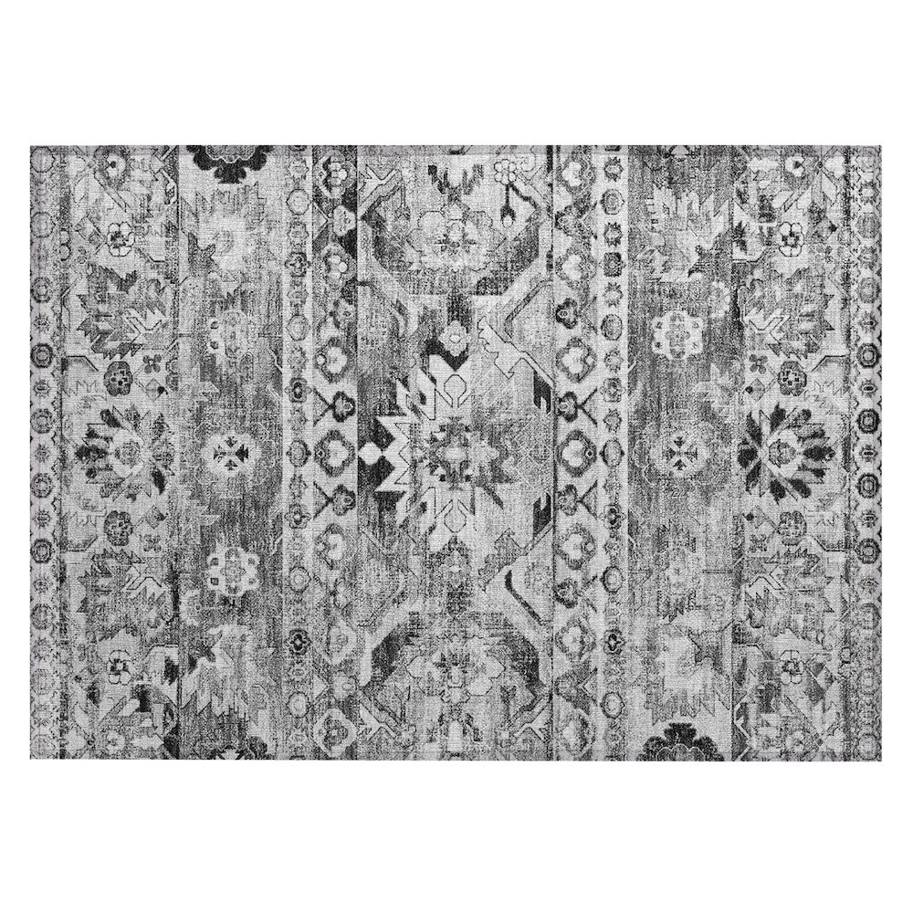 Machine Washable Indoor/Outdoor Chantille ACN2638 Gray 1'8" x 2'6" Rug. Picture 1
