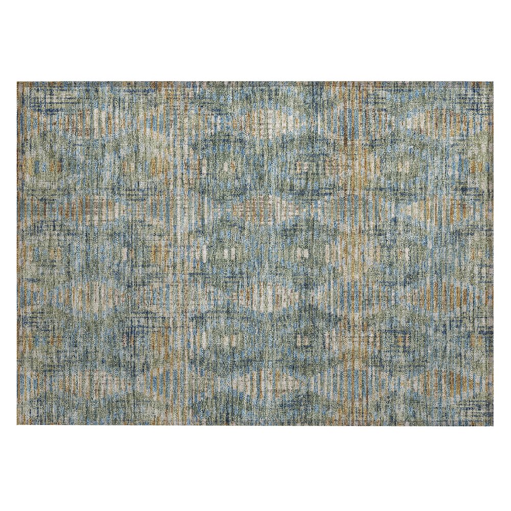 Machine Washable Indoor/Outdoor Chantille ACN2640 Green 1'8" x 2'6" Rug. Picture 1