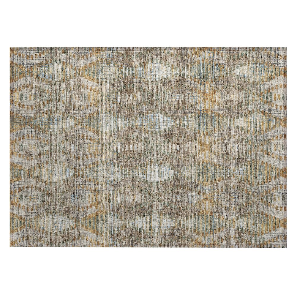 Machine Washable Indoor/Outdoor Chantille ACN2640 Brown 1'8" x 2'6" Rug. Picture 1