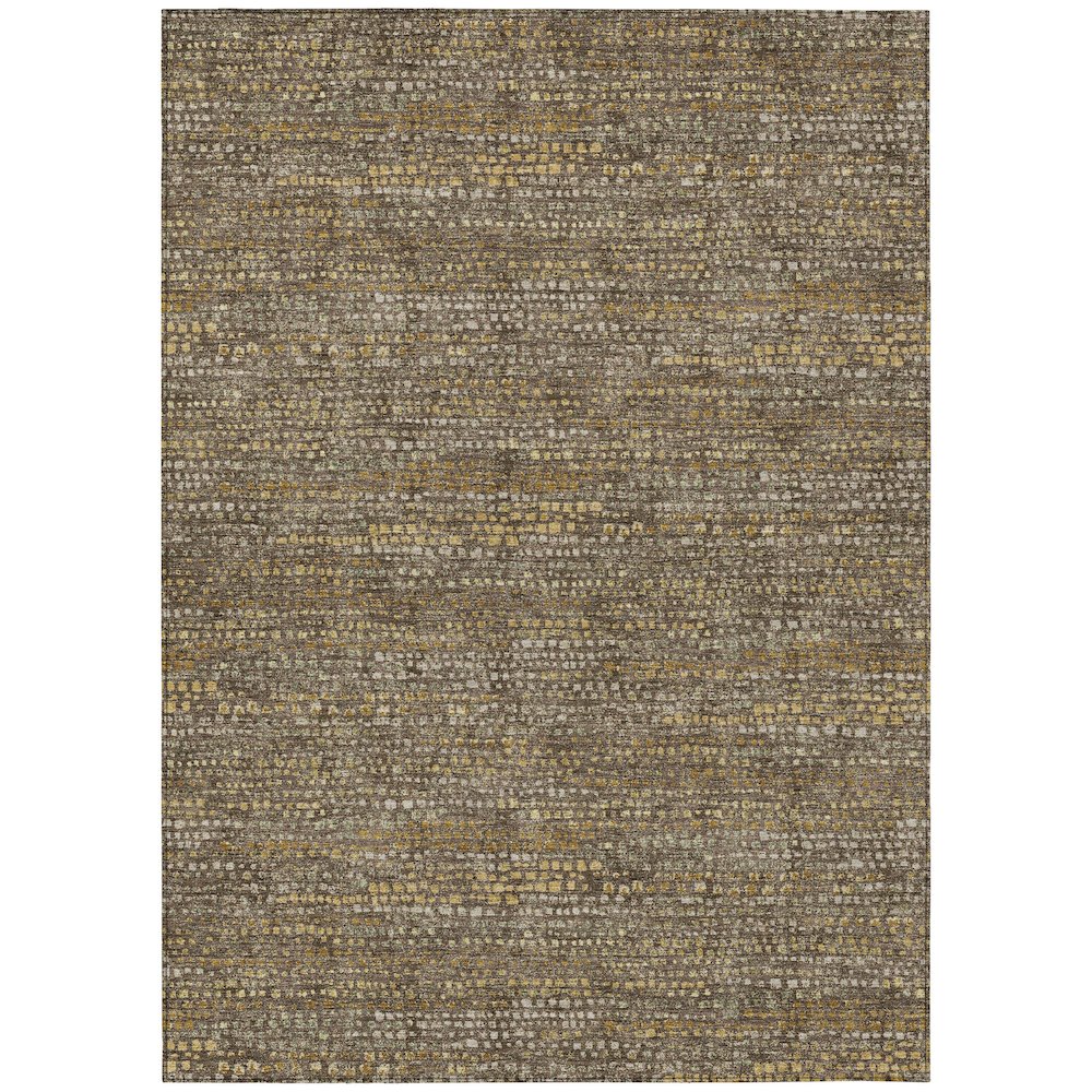 Machine Washable Indoor/Outdoor Chantille ACN2641 Brown 2'6" x 3'10" Rug. Picture 1
