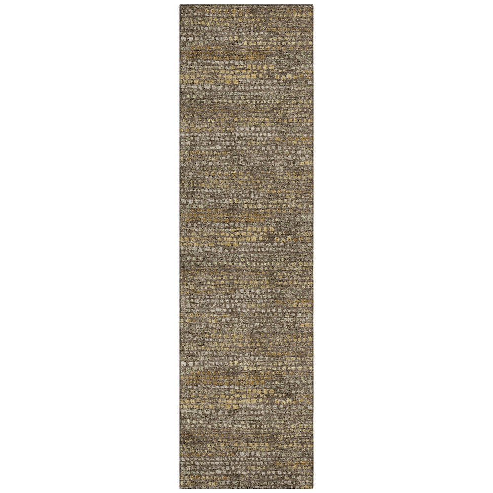Machine Washable Indoor/Outdoor Chantille ACN2641 Brown 2'3" x 7'6" Runner Rug. Picture 1