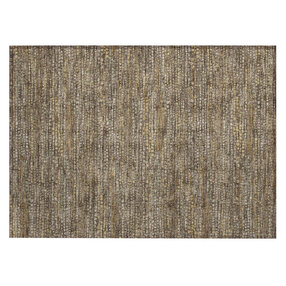 Machine Washable Indoor/Outdoor Chantille ACN2641 Brown 1'8" x 2'6" Rug. Picture 1
