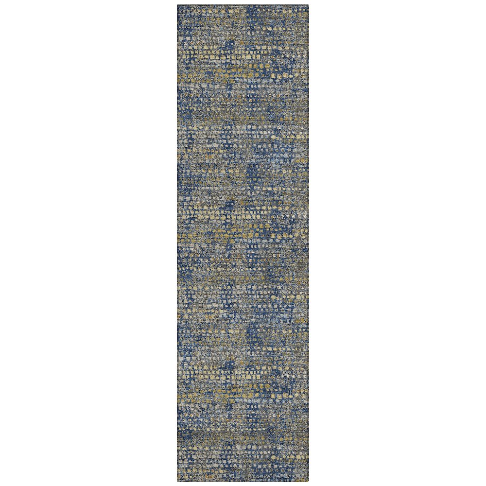 Machine Washable Indoor/Outdoor Chantille ACN2641 Blue 2'3" x 7'6" Runner Rug. Picture 1