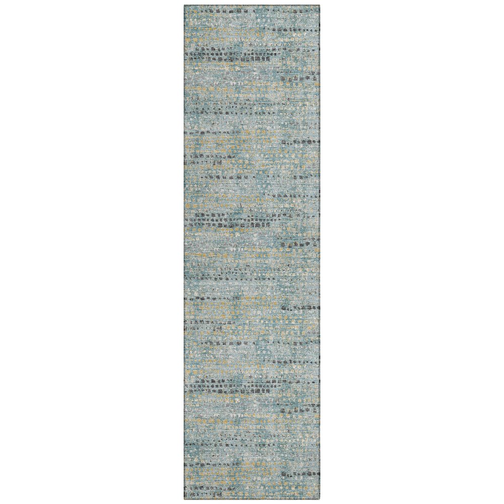 Machine Washable Indoor/Outdoor Chantille ACN2641 Teal 2'3" x 7'6" Runner Rug. Picture 1