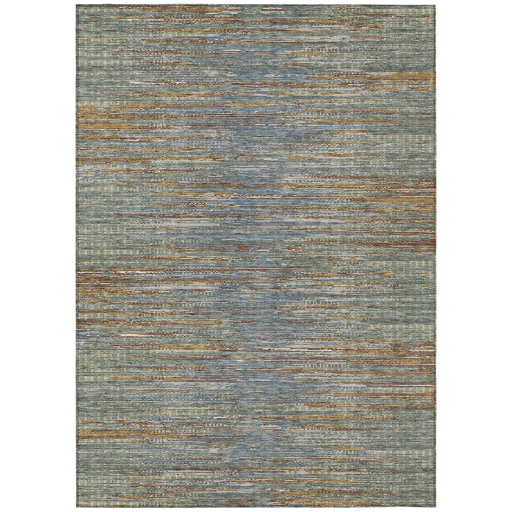 Machine Washable Indoor/Outdoor Chantille ACN2642 Green 2'6" x 3'10" Rug. Picture 1