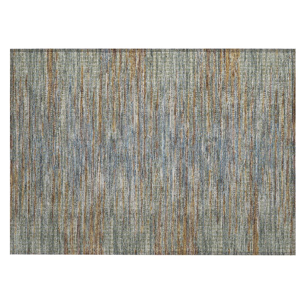 Machine Washable Indoor/Outdoor Chantille ACN2642 Green 1'8" x 2'6" Rug. Picture 1
