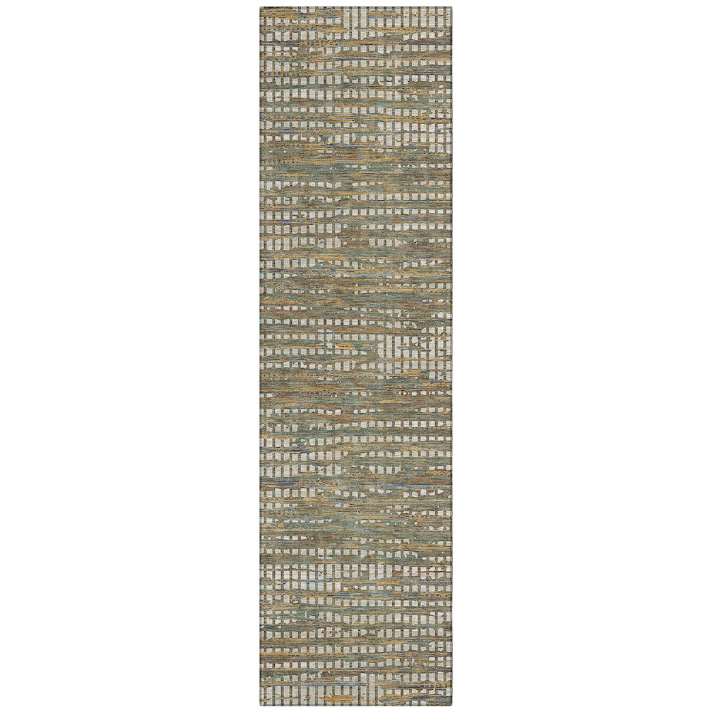Machine Washable Indoor/Outdoor Chantille ACN2642 Brown 2'3" x 7'6" Runner Rug. Picture 1