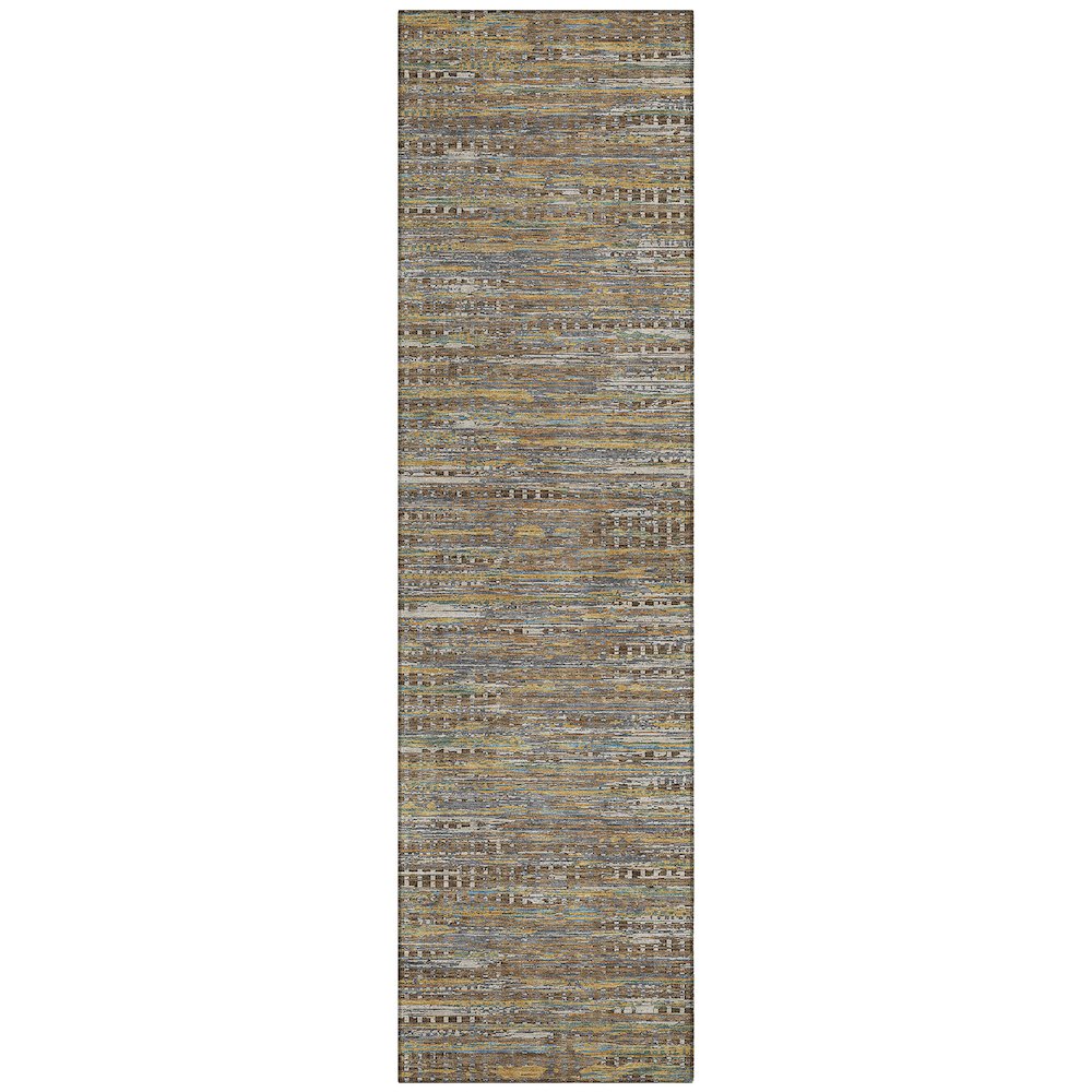 Machine Washable Indoor/Outdoor Chantille ACN2642 Brown 2'3" x 7'6" Runner Rug. Picture 1